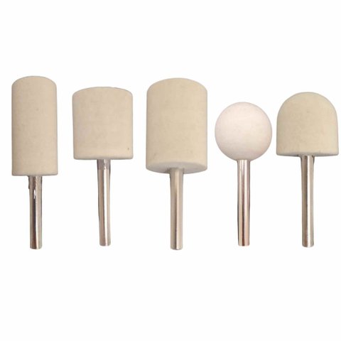 Kit Ponta Montada de Feltro 5 pçs Haste Ø6mm Micro Retífica- Dremel Politone