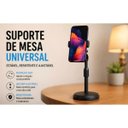 Ver imagem 6 de Suporte Apoiador de Celular para Mesa, Tripé com Regulagem 360°, Altura Ajustável, Preto