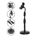 Ver imagem 2 de Suporte Apoiador de Celular para Mesa, Tripé com Regulagem 360°, Altura Ajustável, Preto