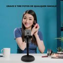 Ver imagem 5 de Suporte Apoiador de Celular para Mesa, Tripé com Regulagem 360°, Altura Ajustável, Preto