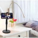 Ver mais imagens de Suporte Apoiador de Celular para Mesa, Tripé com Regulagem 360°, Altura Ajustável, Preto
