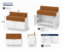 Ver imagem 2 de Gabinete para Banheiro Suspenso Continente 100% MDF 15mm
