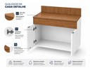 Ver imagem 6 de Gabinete para Banheiro Suspenso Continente 100% MDF 15mm