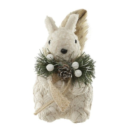 Esquilo Natal Sentado Bege 20x15cm