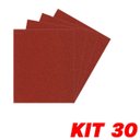 Ver imagem 1 de Kit 30 Lixa Folha Grão 80 Massa Corrida Gesso Parede 27x22cm