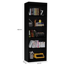 Estante Livreiro Havaí Romar: Preto - 2