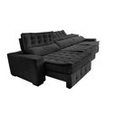 Ver imagem 7 de Sofá Retrátil e Reclinável 3,55m Cama inBox Big Puffer com SoftGel D40 Velupluma Preto