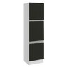 Paneleiro Madesa Glamy 60 Cm 3 Portas Branco Preto - 1
