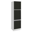 Ver imagem 1 de Paneleiro Madesa Glamy 60 Cm 3 Portas Branco Preto