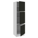 Ver imagem 2 de Paneleiro Madesa Glamy 60 Cm 3 Portas Branco Preto