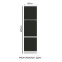 Ver imagem 3 de Paneleiro Madesa Glamy 60 Cm 3 Portas Branco Preto