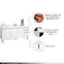 Ver imagem 3 de Balcão de Cozinha com Tampo Marcos Mdp/bp Branco G96 - Gran Belo
