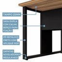 Ver imagem 7 de Plataforma de Trabalho 4 Lugares 2,40m Pé Metal Nogal Pr F5