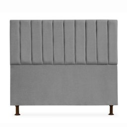 Kit Cabeceira e Calçadeira Queen 160 cm Cancun Platinum Decor Suede Cinza - 2