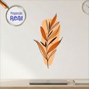 Ver imagem 3 de Adesivo Floral Boho Laranja Estilo Nórdico 31x60 Minimalista Mod.03