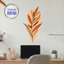 Ver imagem 2 de Adesivo Floral Boho Laranja Estilo Nórdico 31x60 Minimalista Mod.03