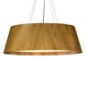 Lustre Pendente Cônico Oval Madeira Teca Clara Wood Iluminação Lustre Pendente Cônico Oval Madeira T - 4