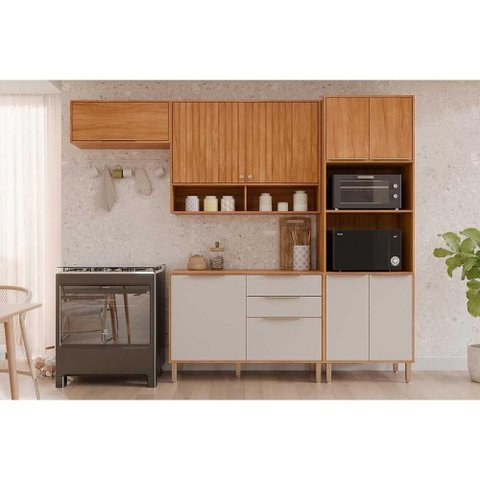 Cozinha Modulada Mgm Divina Mgm 4 Peças C4p263 Cinamomo/off