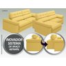 Sofá Capriccio 2,50M Assento com Braço Retrátil e Reclinável Velosuede Canário - 3