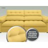 Sofá Capriccio 2,50M Assento com Braço Retrátil e Reclinável Velosuede Canário - 5