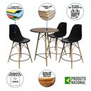 Ver imagem 6 de Conjunto Mesa Bistrô Eames Eiffel Amêndoa com 3 Banquetas Pretas de Madeira