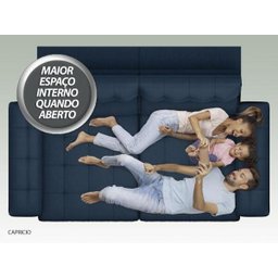 Sofá Capriccio 2,70M Assento com Braço Retrátil e Reclinável Velosuede Petróleo - 9