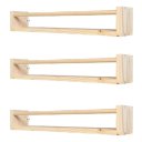 Ver imagem 4 de Kit 2 Prateleiras de Madeira para Livros e Decoração 60 Cm Boho