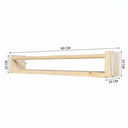 Ver imagem 5 de Kit 2 Prateleiras de Madeira para Livros e Decoração 60 Cm Boho