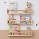 Ver imagem 3 de Kit 2 Prateleiras de Madeira para Livros e Decoração 60 Cm Boho