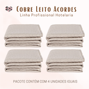 Ver imagem 4 de Kit 4 Pçs Cobre Leito Avulso Casal Padrão Profissional Acordes Hotelaria Micropercal 160 Fios: Bege