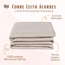 Ver imagem 3 de Kit 4 Pçs Cobre Leito Avulso Casal Padrão Profissional Acordes Hotelaria Micropercal 160 Fios: Bege