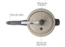 Ver imagem 7 de Panela de Pressão Cerâmic Life Vapt 23cm 7,5L Vanilla Brinox