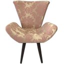 Ver imagem 3 de Poltrona e Puff Elegance Rosa com Dourado