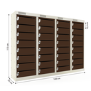 Ver imagem 3 de Armário de Aço para Correspondência 32 Portas - Nk 2716 Nilko Armários Terracota Chave Padrão