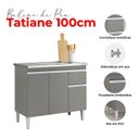 Ver imagem 4 de Balcão de Pia Ambiente Tatiane 100cm Cinza Fosco - Ajl