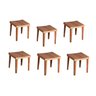 KIT BANCO 1 LUGAR EM MADEIRA 6 UNIDADES B007C DECORACLIC - 1