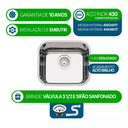 Ver imagem 2 de Cuba Pia Inox 430 Cozinha N 0 40x34x17 As Pesada Robust