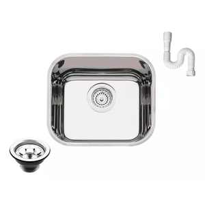 Cuba Pia Inox 430 Cozinha N 0 40x34x17 As Pesada Robust