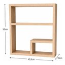 Ver imagem 3 de Prateleira Elegance Suspensa em Mdf Decorativa Sala Banheiro Marrom