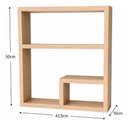 Ver imagem 3 de Prateleira Elegance Suspensa em Mdf Decorativa Sala Banheiro Marrom
