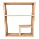 Ver imagem 1 de Prateleira Elegance Suspensa em Mdf Decorativa Sala Banheiro Marrom
