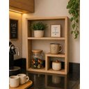 Ver imagem 2 de Prateleira Elegance Suspensa em Mdf Decorativa Sala Banheiro Marrom