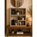 Ver imagem 4 de Prateleira Elegance Suspensa em Mdf Decorativa Sala Banheiro Marrom