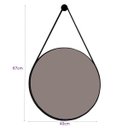 Ver imagem 2 de Espelho Adnet Redondo Decorativo com Alça 40cm Completo Preto