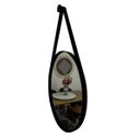 Ver imagem 3 de Espelho Adnet Redondo Decorativo com Alça 40cm Completo Preto