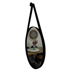 Espelho Adnet Redondo Decorativo com Alça 60cm Completo Preto - 3