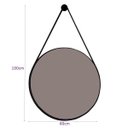 Ver imagem 2 de Espelho Adnet Redondo Decorativo com Alça 60cm Completo Preto