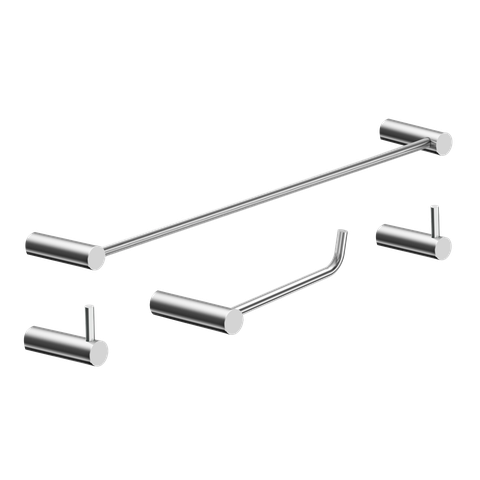 Kit de Acessórios para Banheiro Escovado 4 Peças 2050or Grego Metal