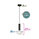 Ver imagem 2 de Pendente Artemis Cupula Vidro VL005 Starlux P/ 1X G9 ST2536