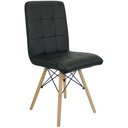 Ver imagem 1 de Cadeira Gomos Eiffel Eames Fitz Dublin Estofada Base Madeira